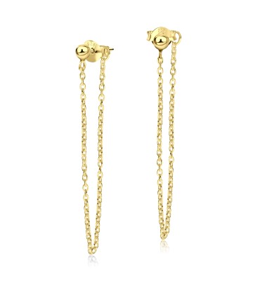 1Micron Gold Plated Perfect Chain Ear Stud STS-3595-GP